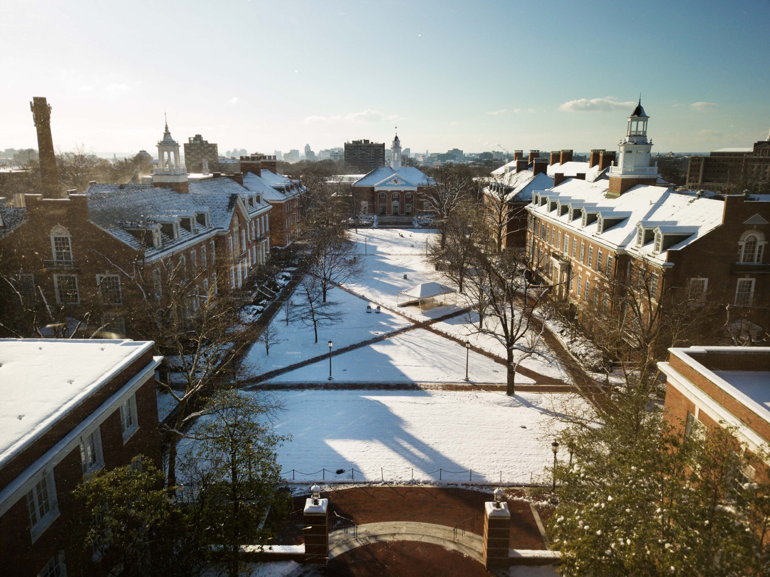 Scenic view of the Johns Hopkins University campus