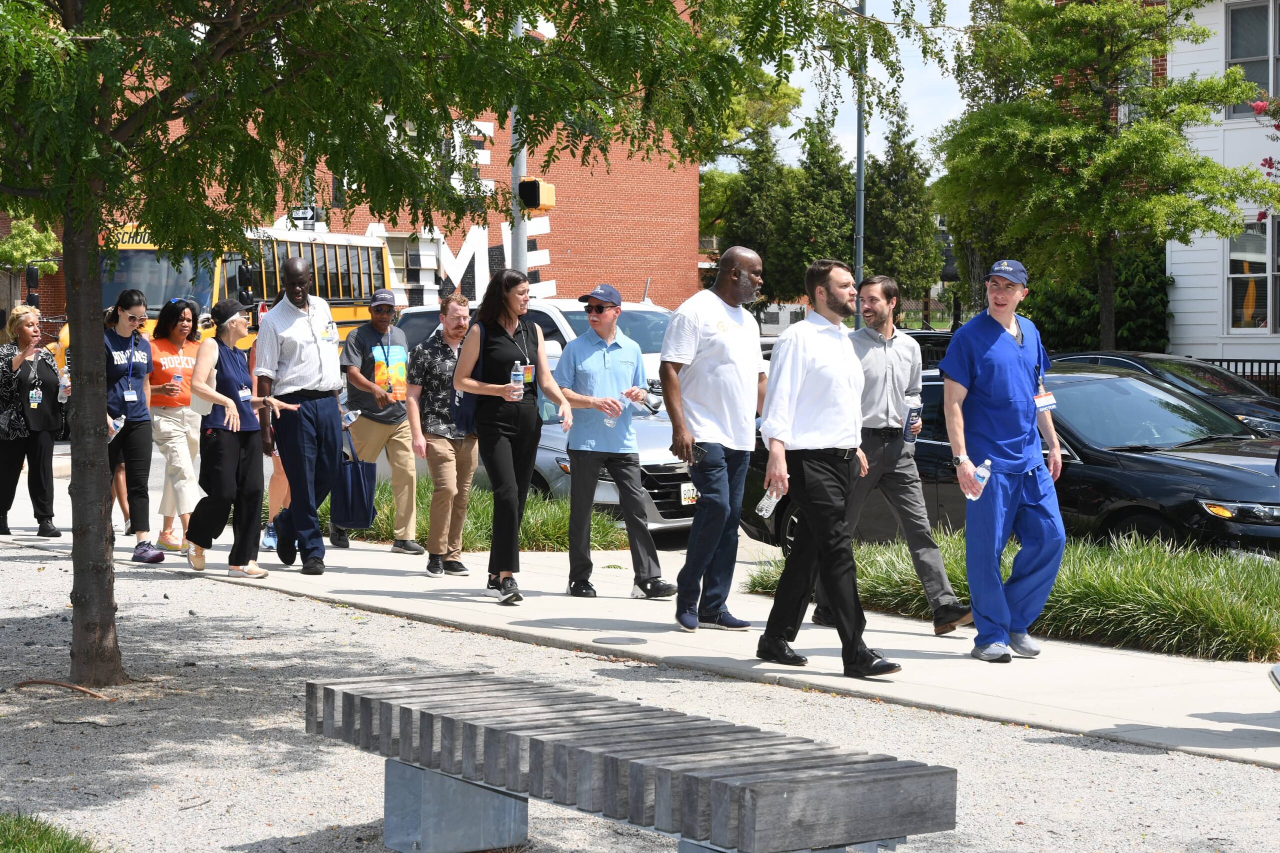 Community members collaborating at an event