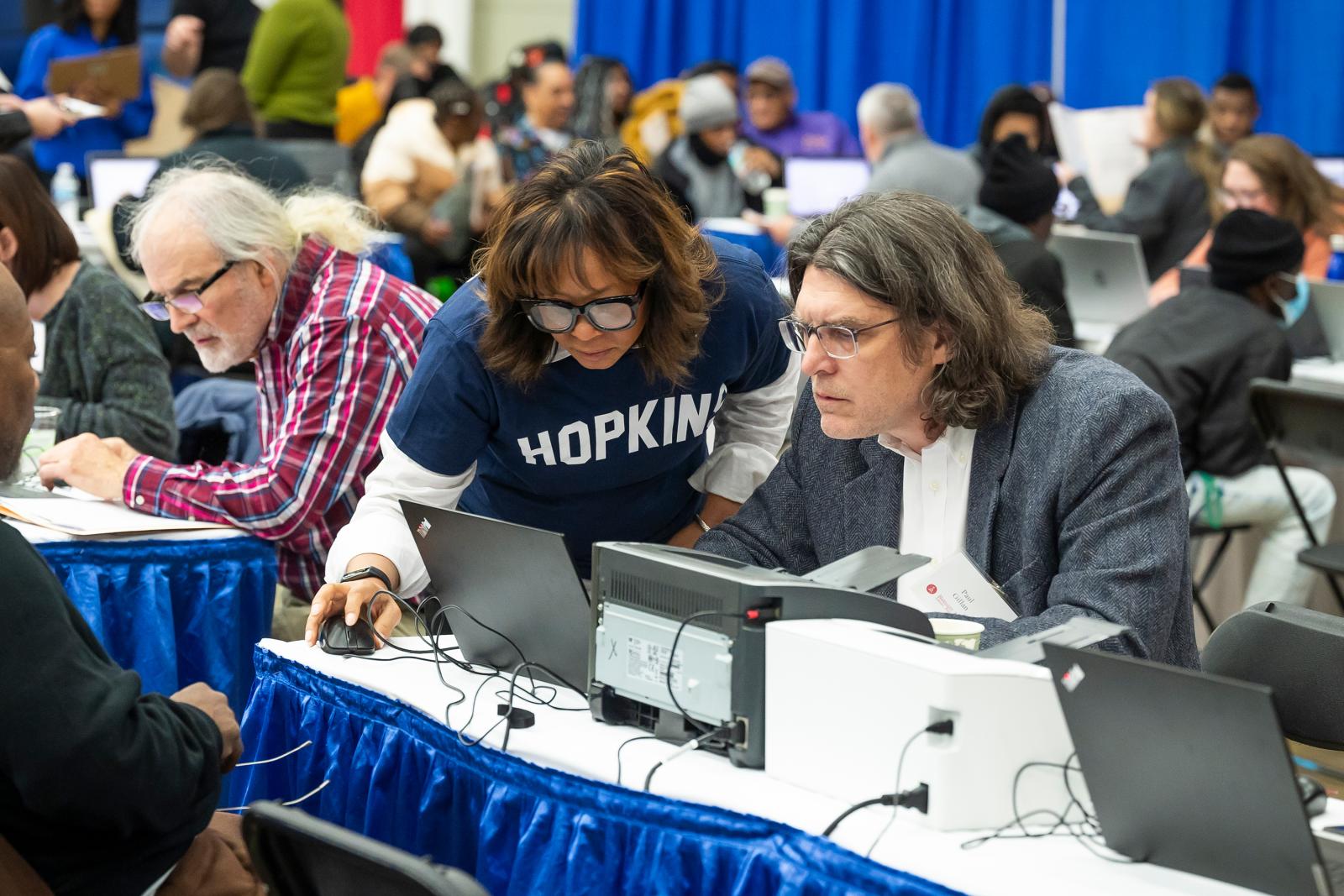 Legal professionals guiding residents through the expungement process