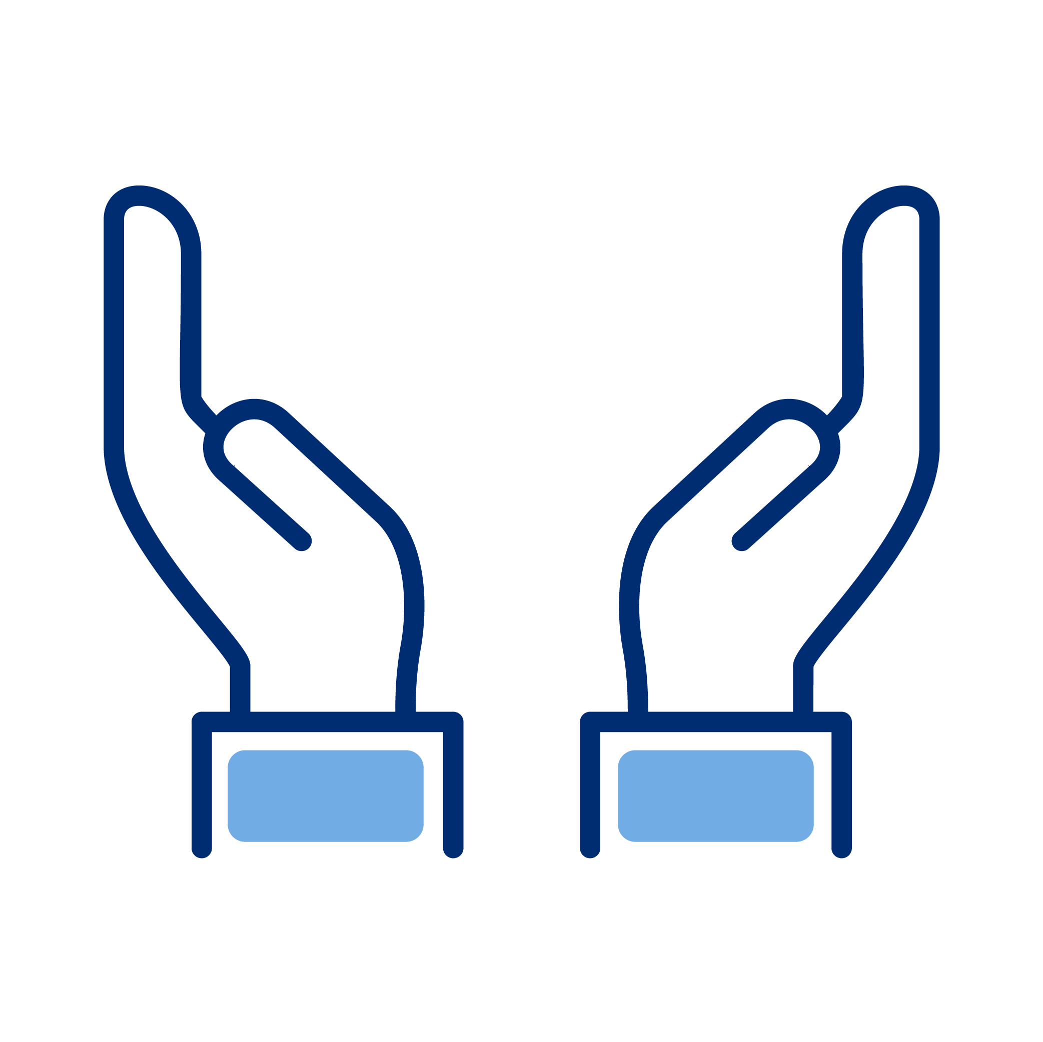 Open hands icon
